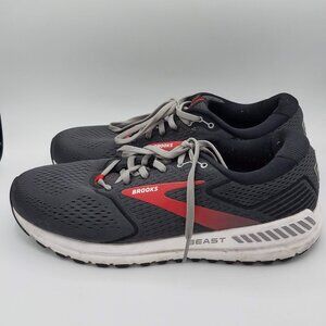 Brooks Beast 20 Shoes Mens 12 2E Wide Grey Running Athletic Workout Gym Sneakers